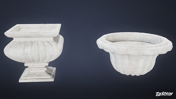 STONE SCULPTURES - Urn Decor 03 - NANITE Low-poly 3D model