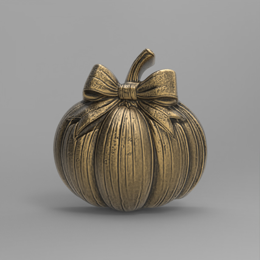 pumpkin  ribbonbow  cnc  3D print model_3