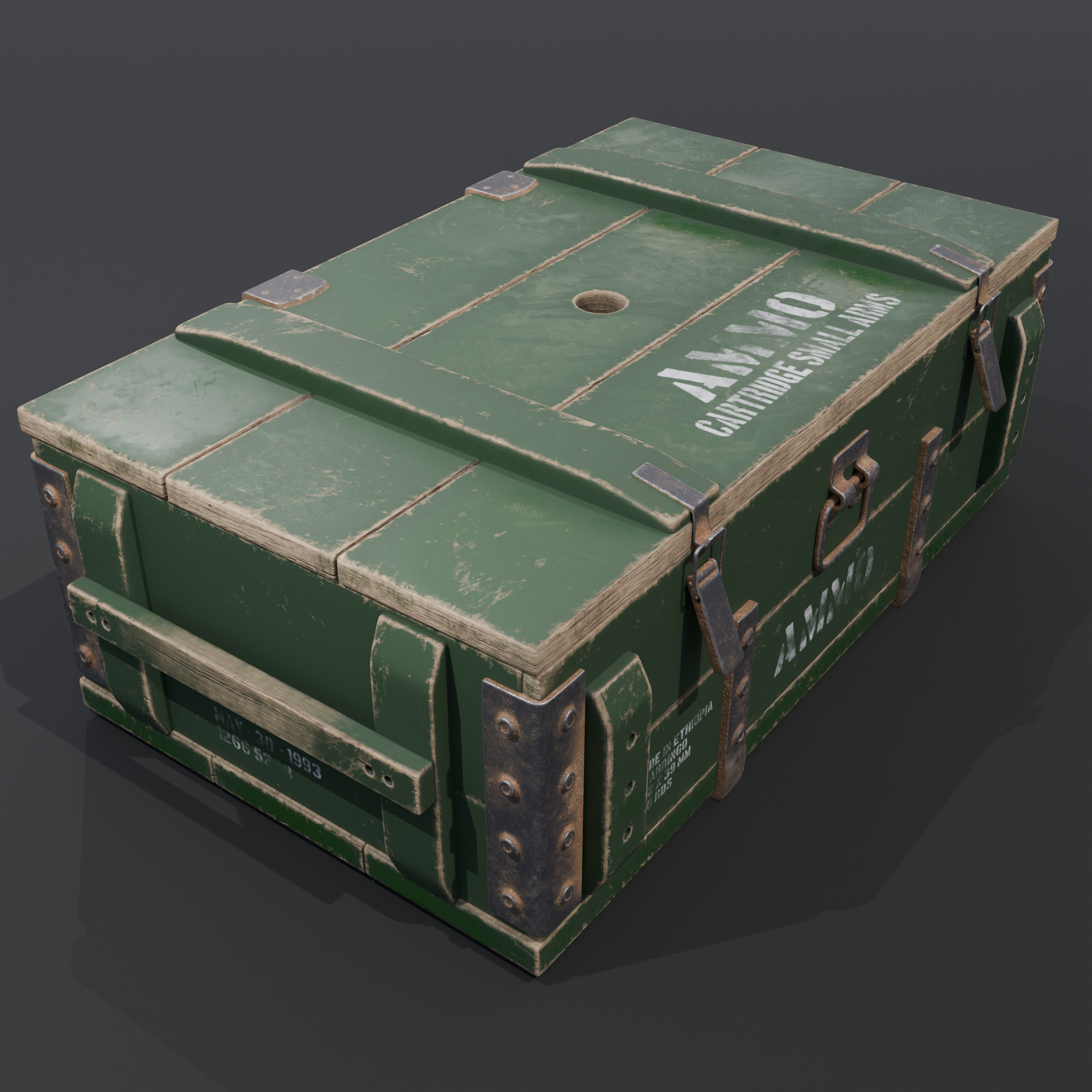 Ammo box1 Low-poly 3D model_2