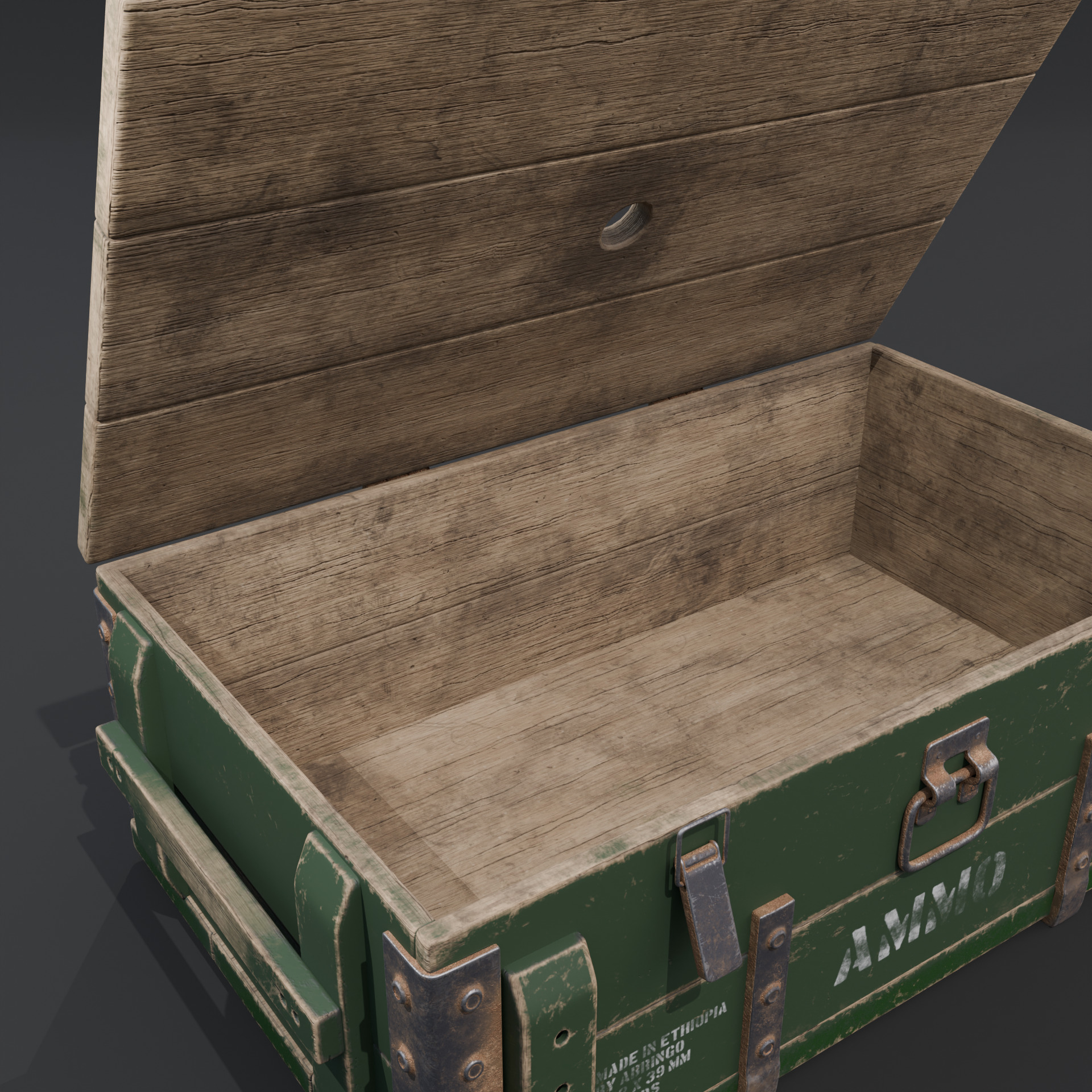 Ammo box1 Low-poly 3D model_4