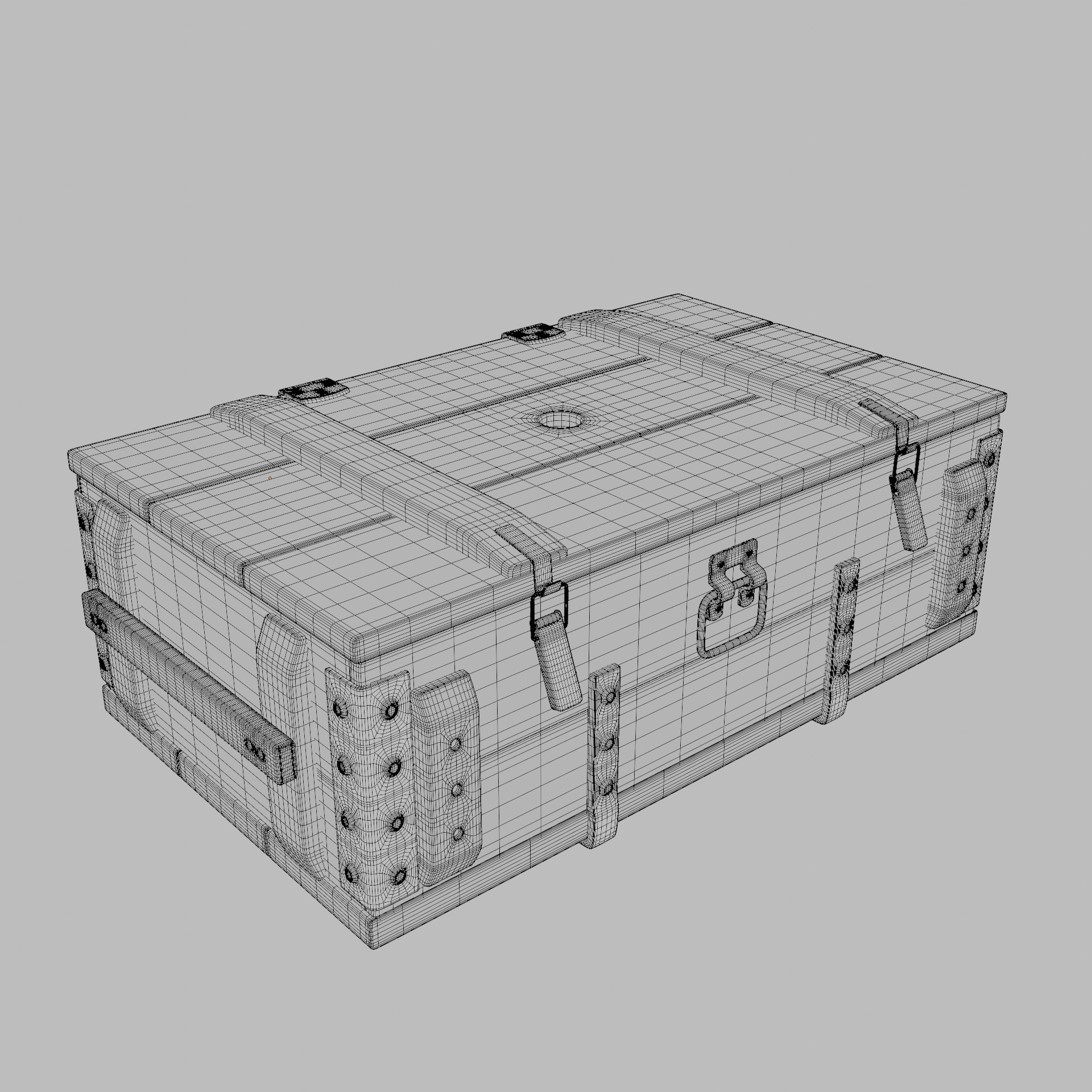 Ammo box1 Low-poly 3D model_5