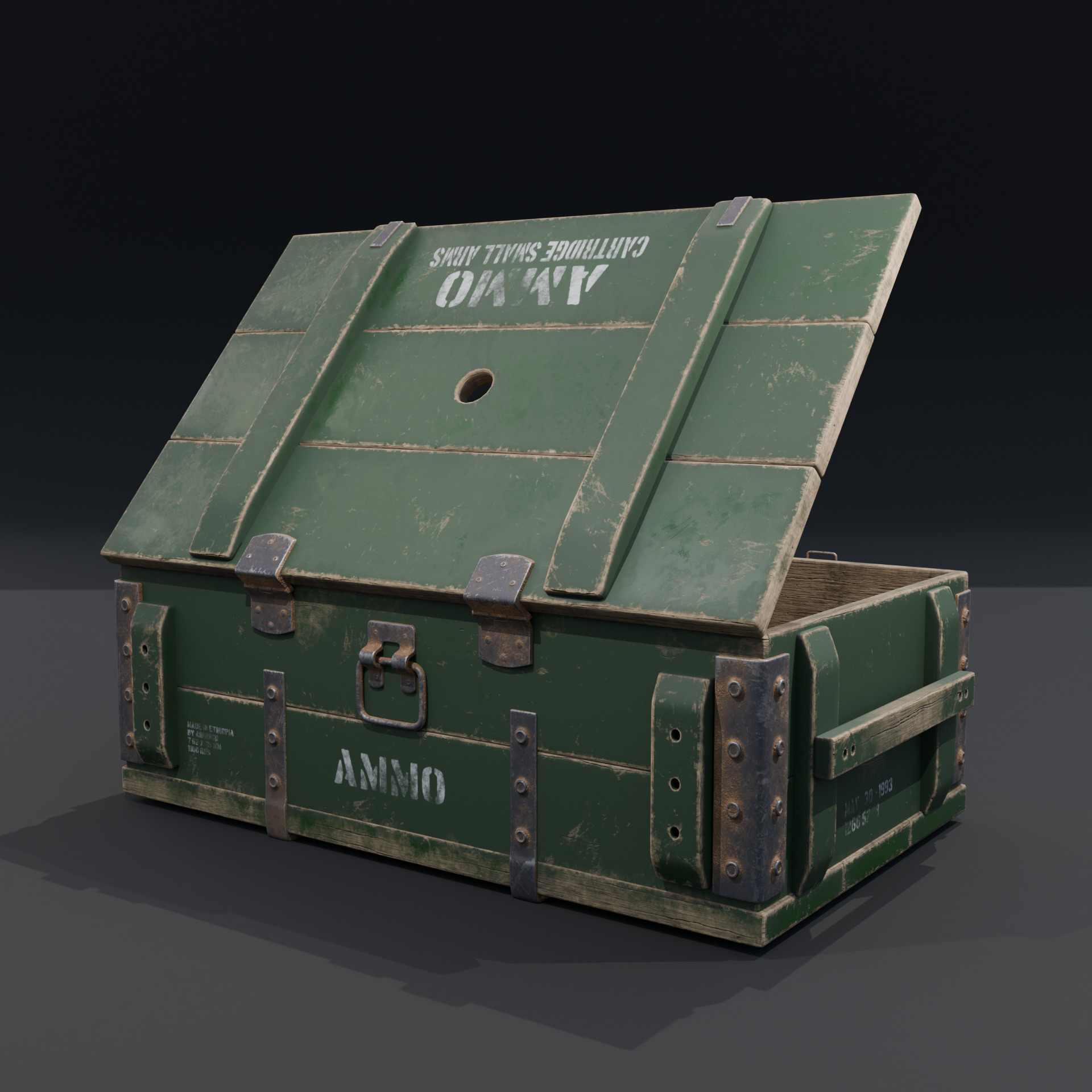 Ammo box1 Low-poly 3D model_1