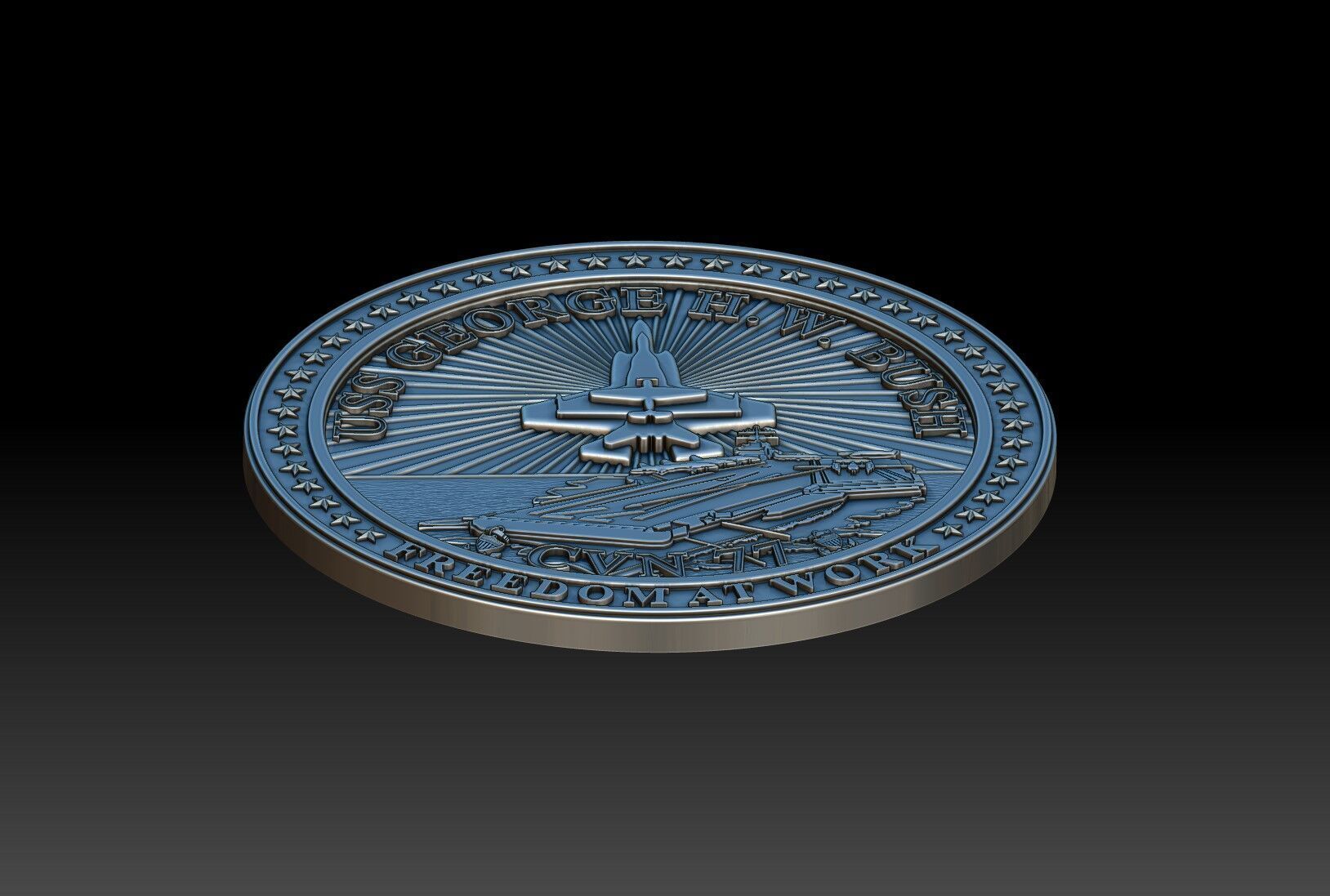 CVN 77 Logo 3D print model_5