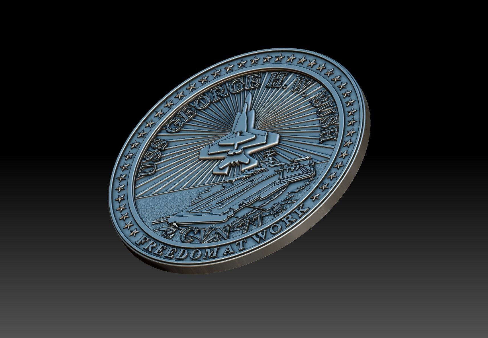 CVN 77 Logo 3D print model_2