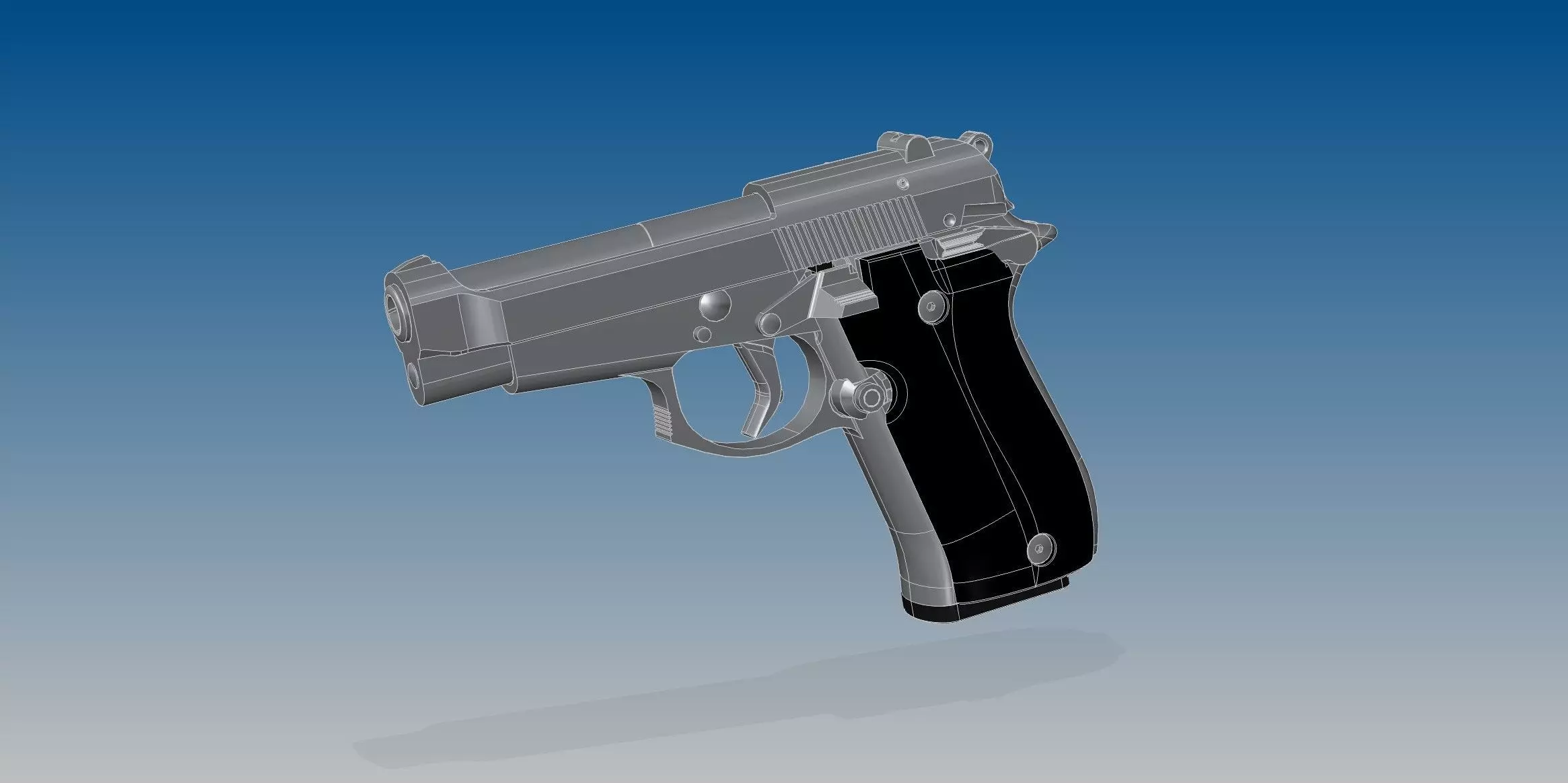 Beretta 84F 3D model_0