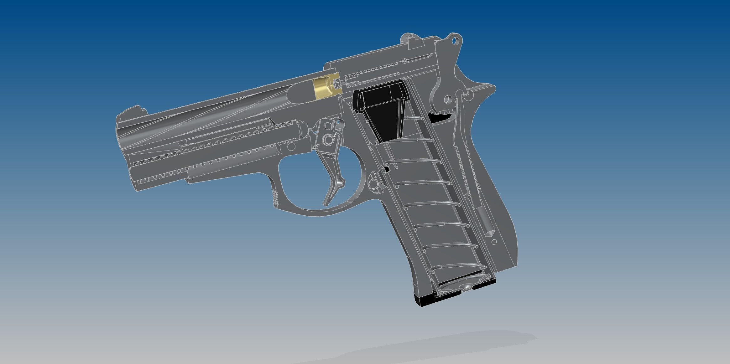 Beretta 84F 3D model_11