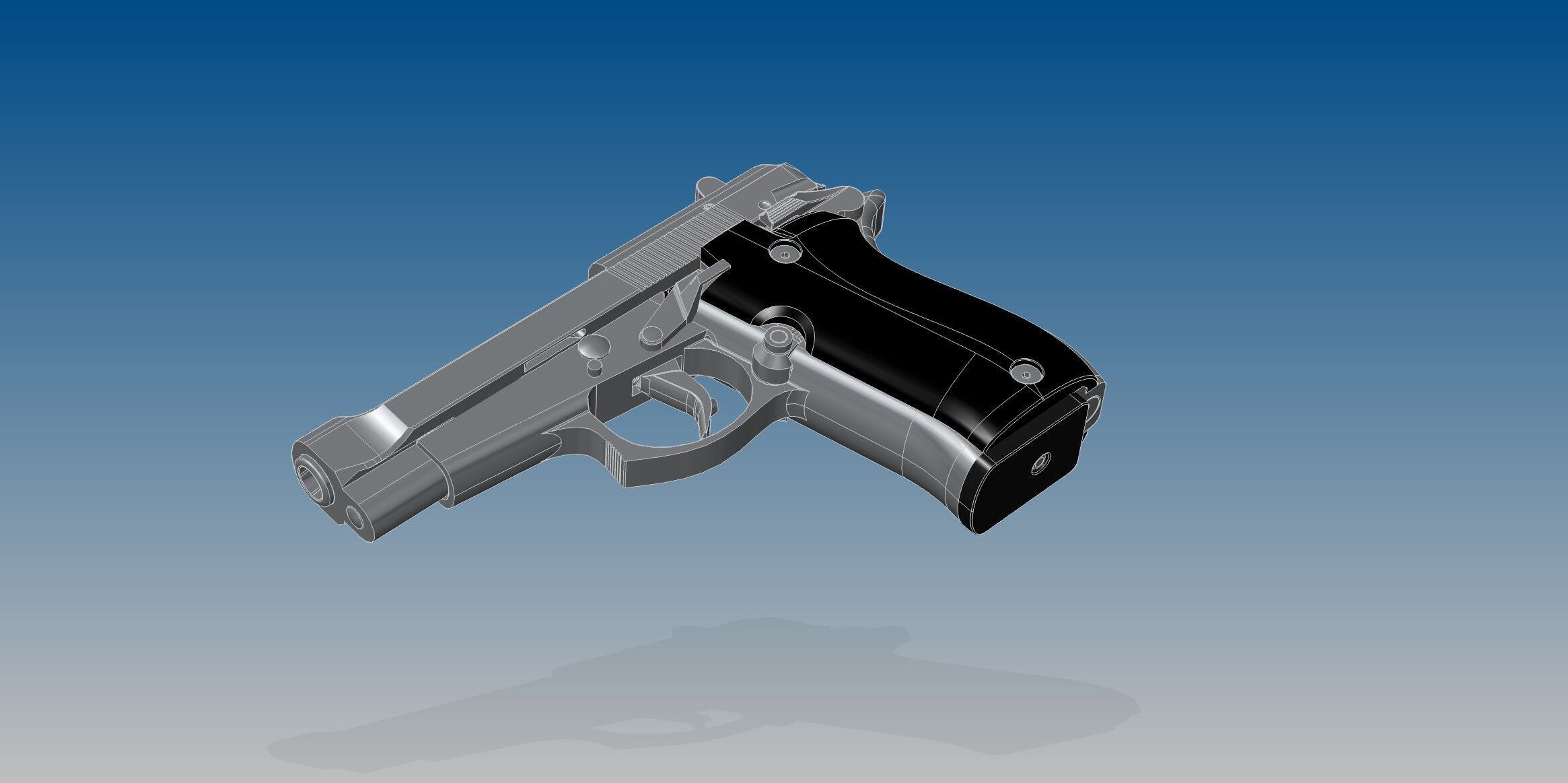 Beretta 84F 3D model_5