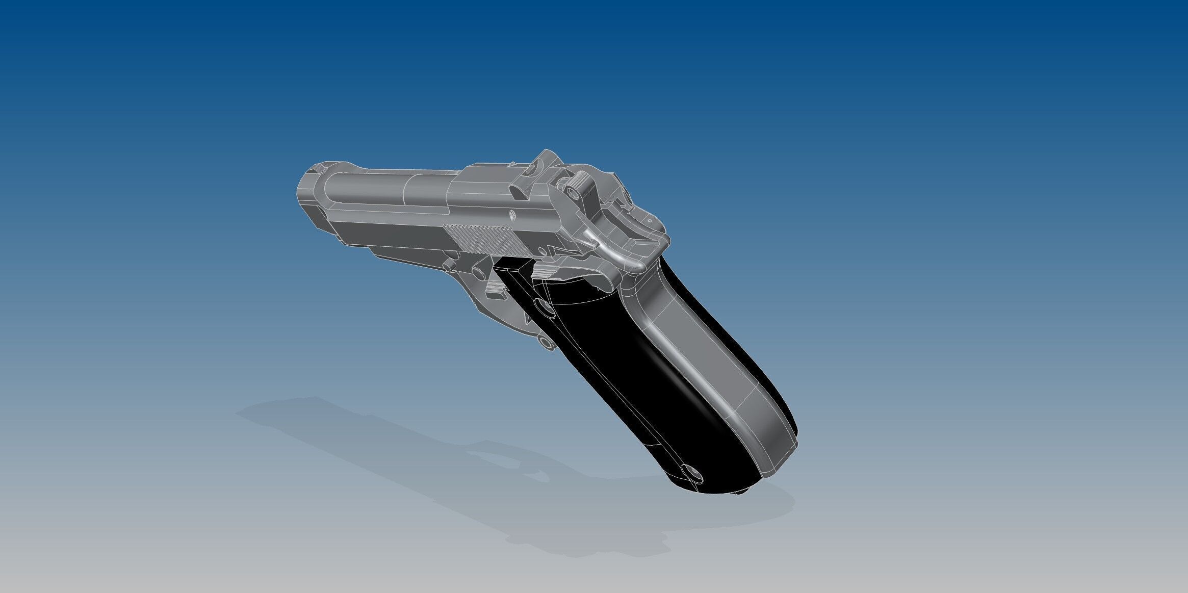 Beretta 84F 3D model_7