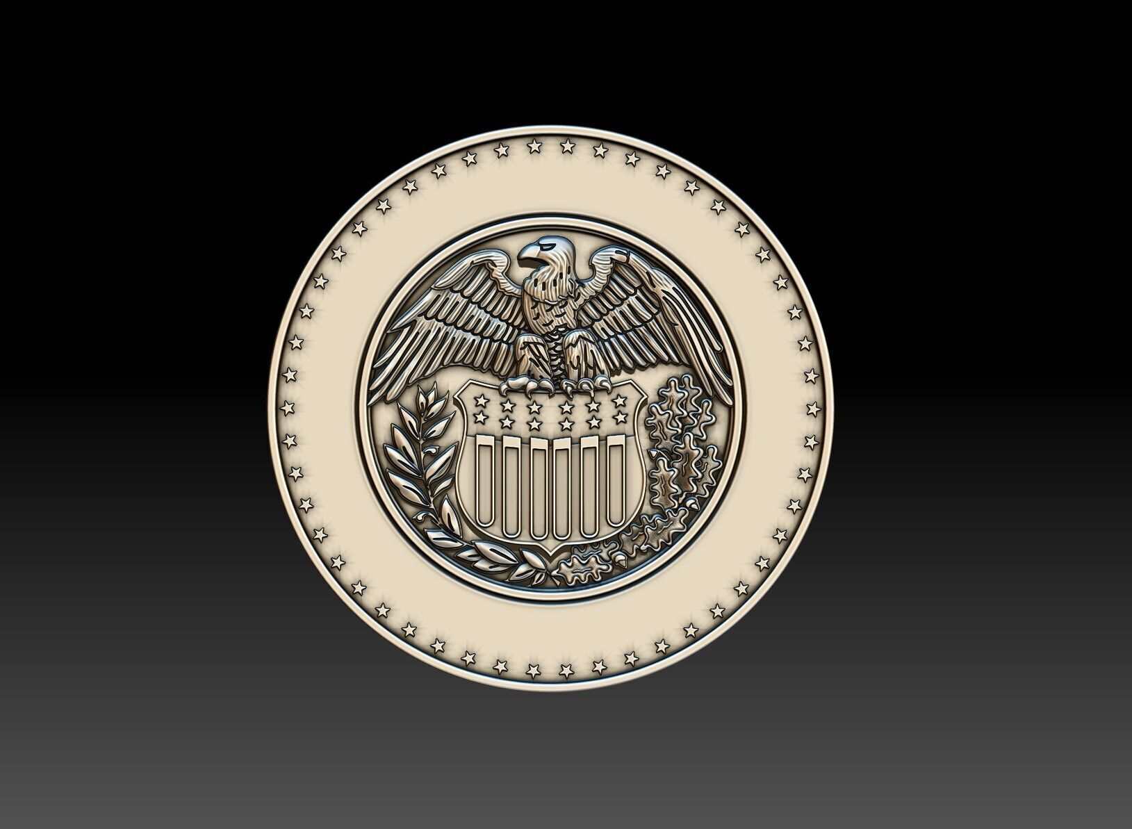 Various Treasury seals 1 3D print model_5