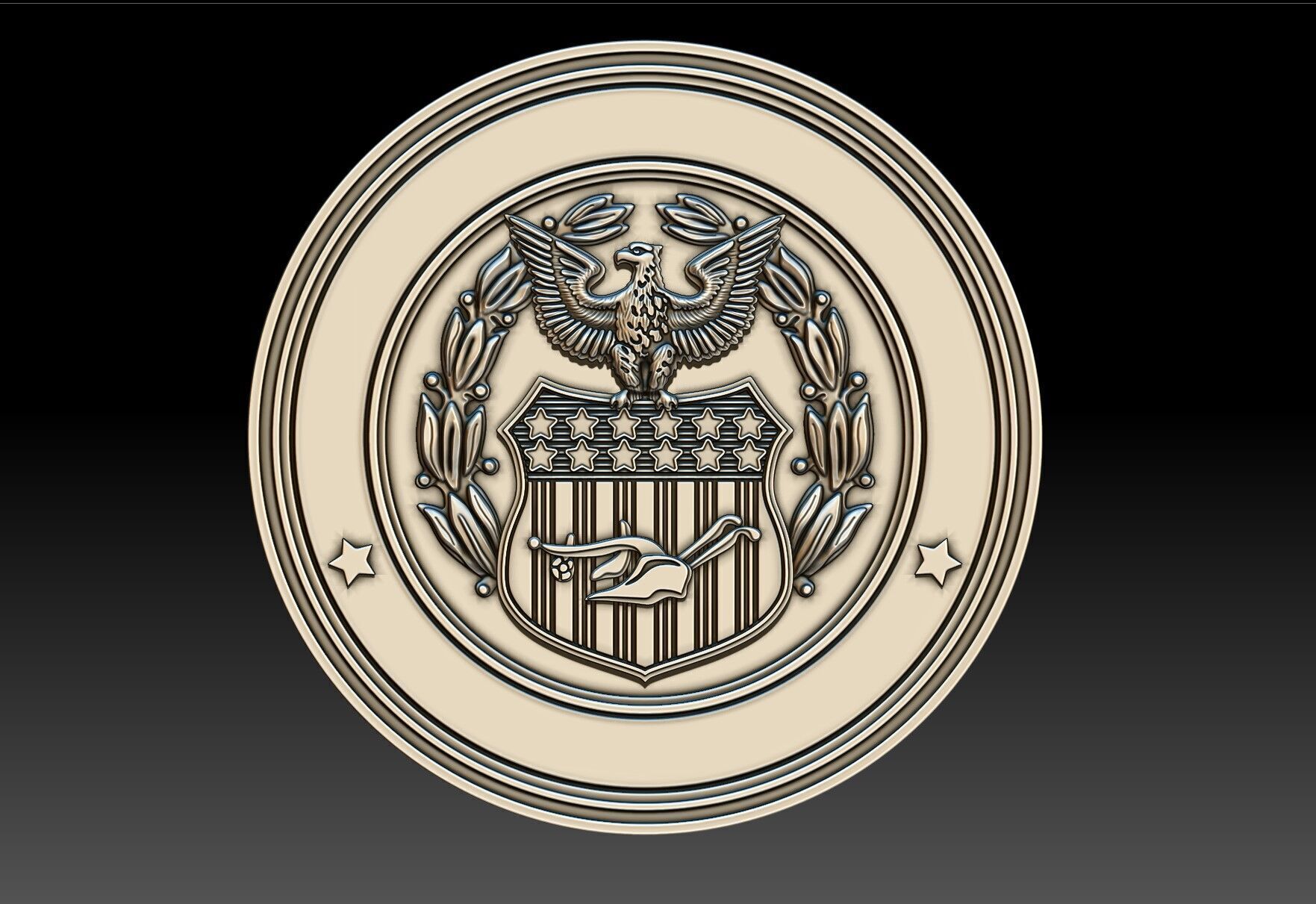 Various Treasury seals 1 3D print model_1