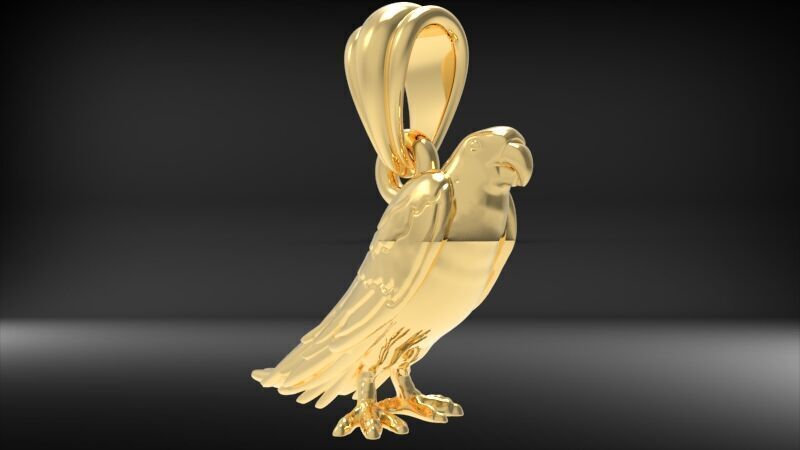 Parrot Pendant 3D print model_14