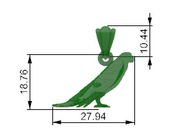 Parrot Pendant 3D print model_29