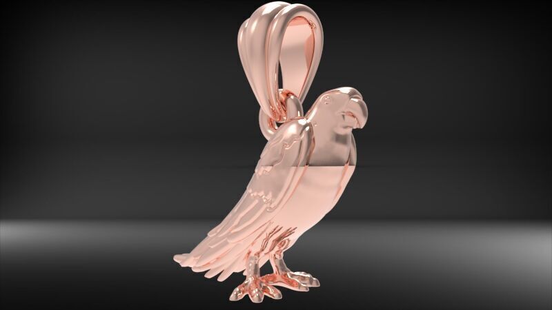 Parrot Pendant 3D print model_13