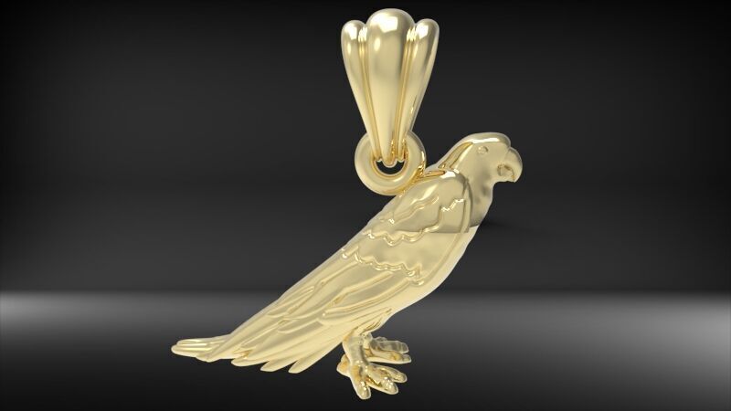 Parrot Pendant 3D print model_10