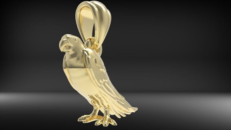 Parrot Pendant 3D print model_21