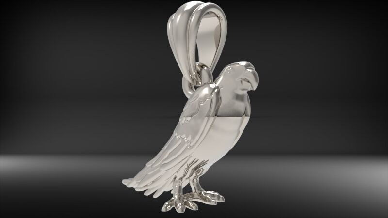 Parrot Pendant 3D print model_16