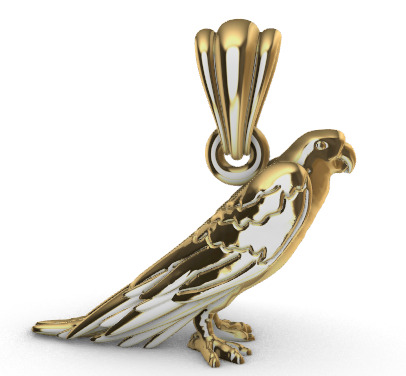 Parrot Pendant 3D print model_32