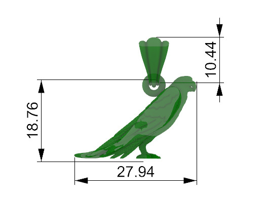 Parrot Pendant 3D print model_30