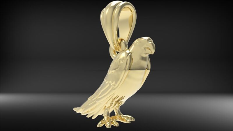 Parrot Pendant 3D print model_12