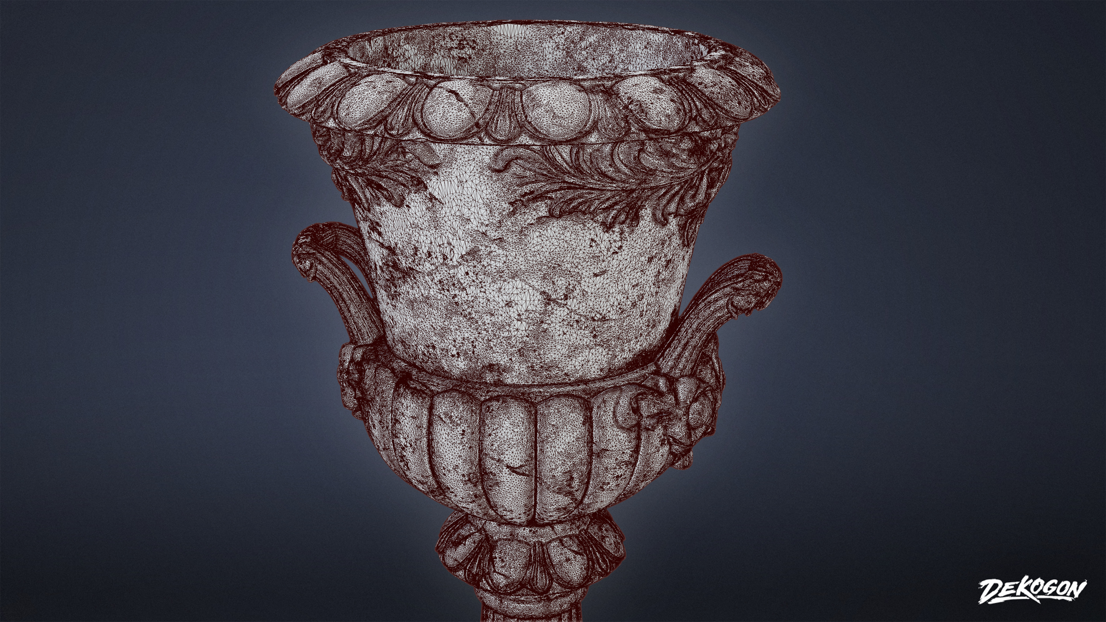 STONE SCULPTURES - Urn Sculpture 04 - NANITE Low-poly 3D model_6