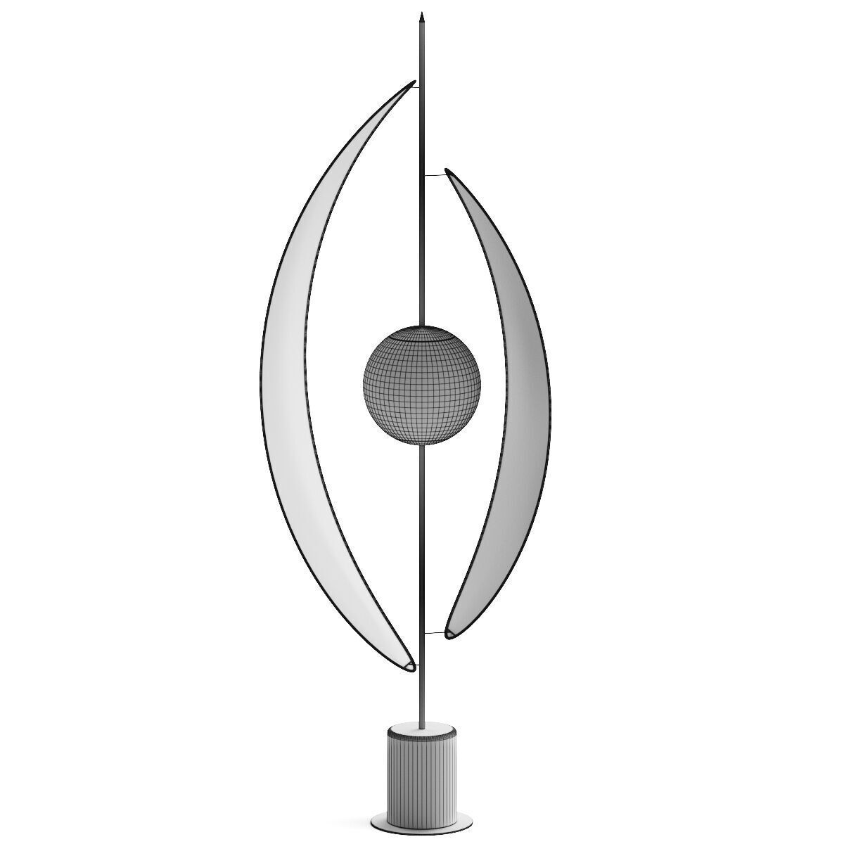 Roche Bobois Sail Floor Lamp 3D model_2