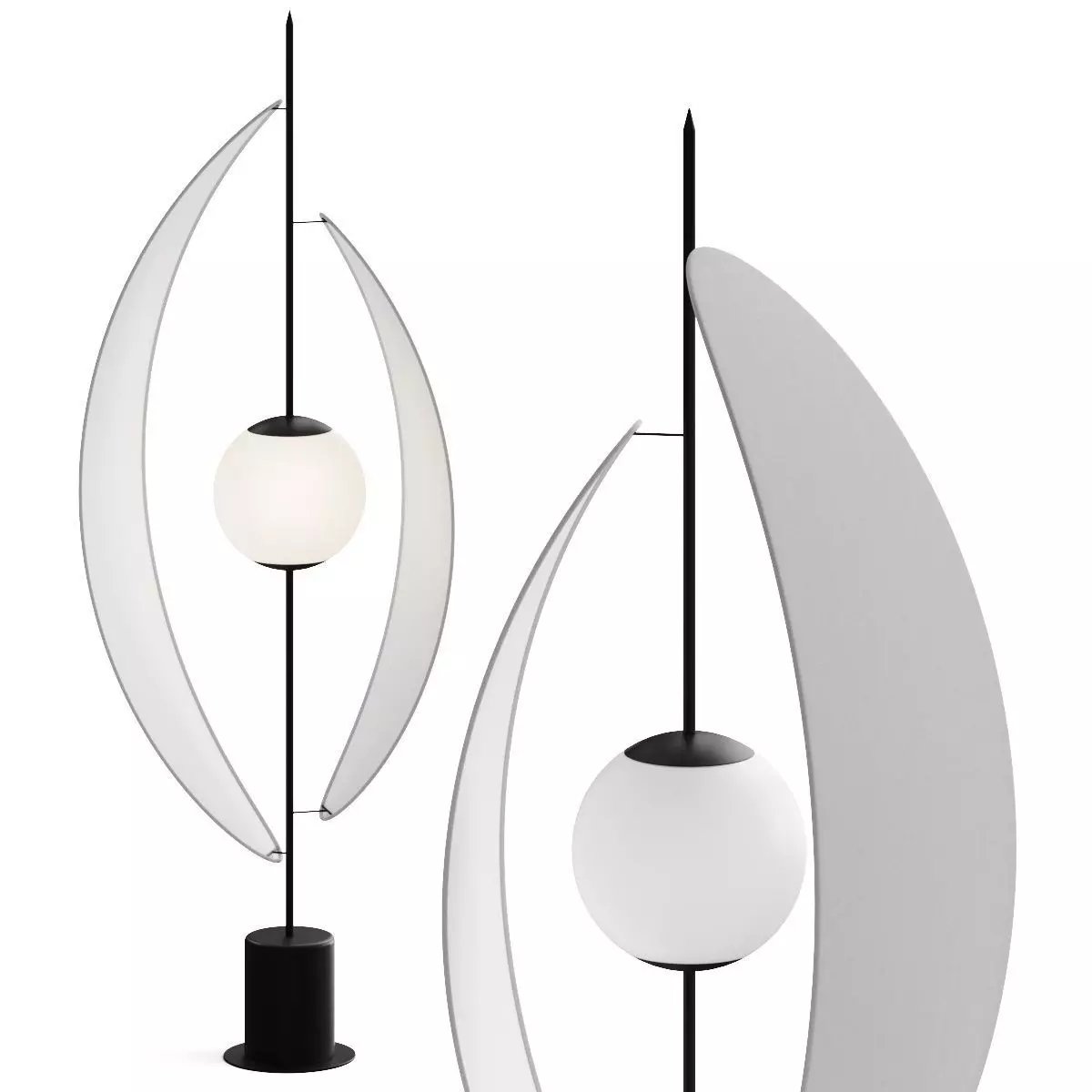 Roche Bobois Sail Floor Lamp 3D model_0