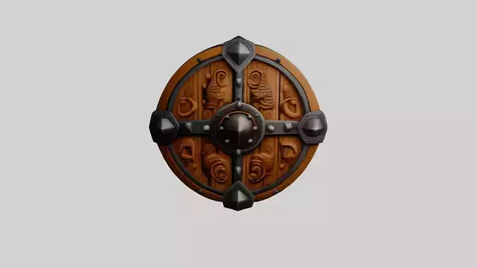 Wooden Shield - Game Asset