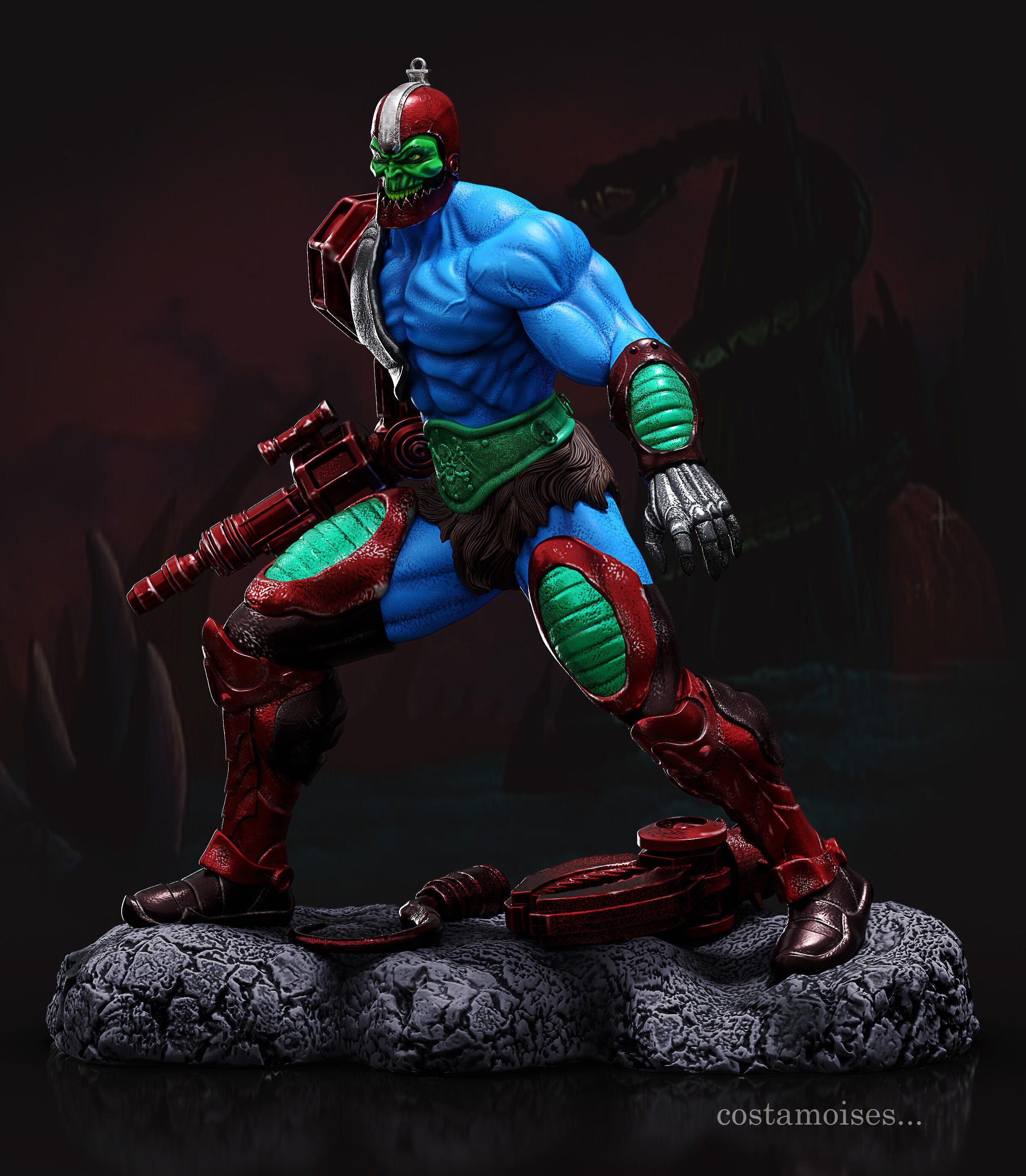 Mandibula Trap Jaw Mestres do Universo 3D print model_4