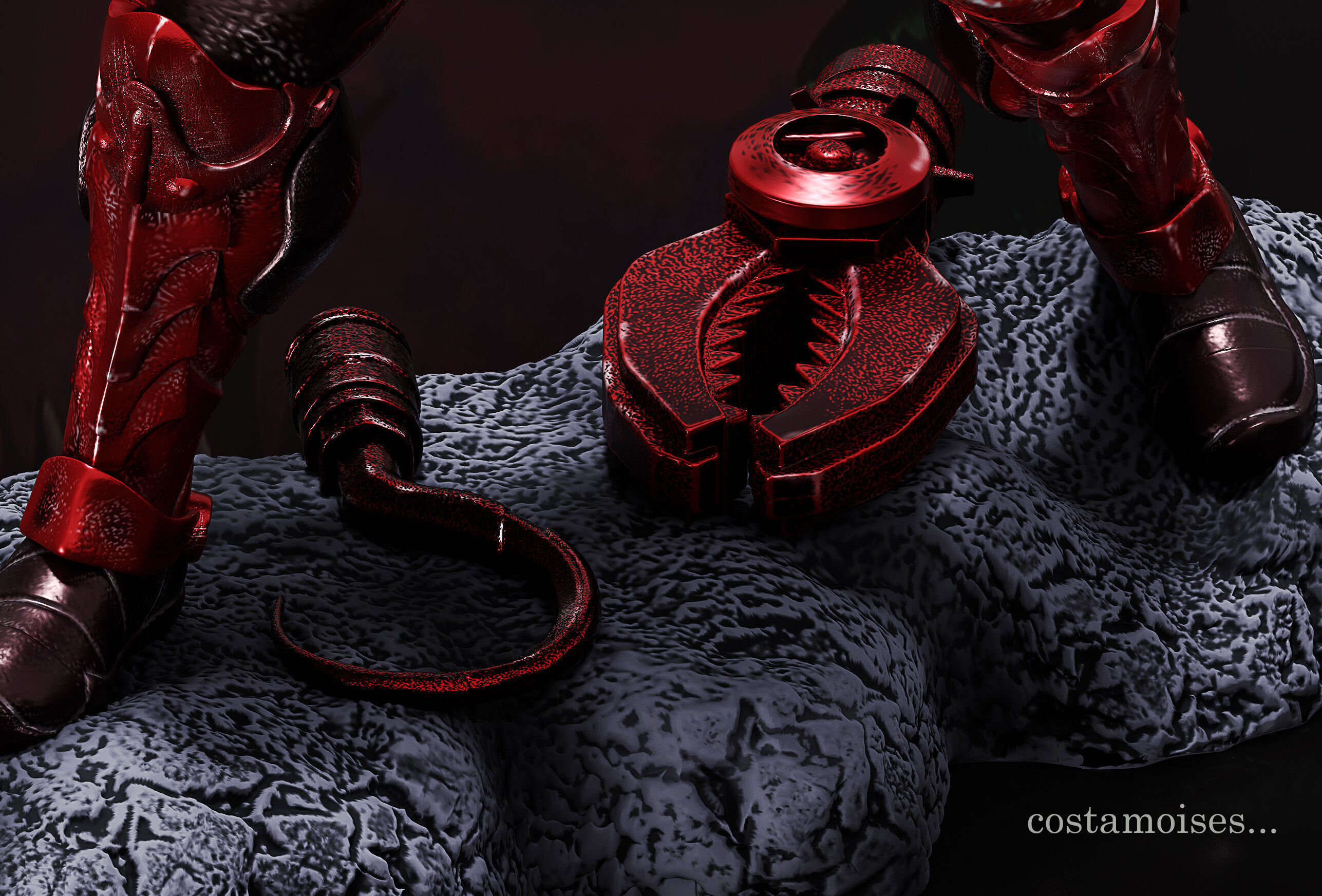 Mandibula Trap Jaw Mestres do Universo 3D print model_6