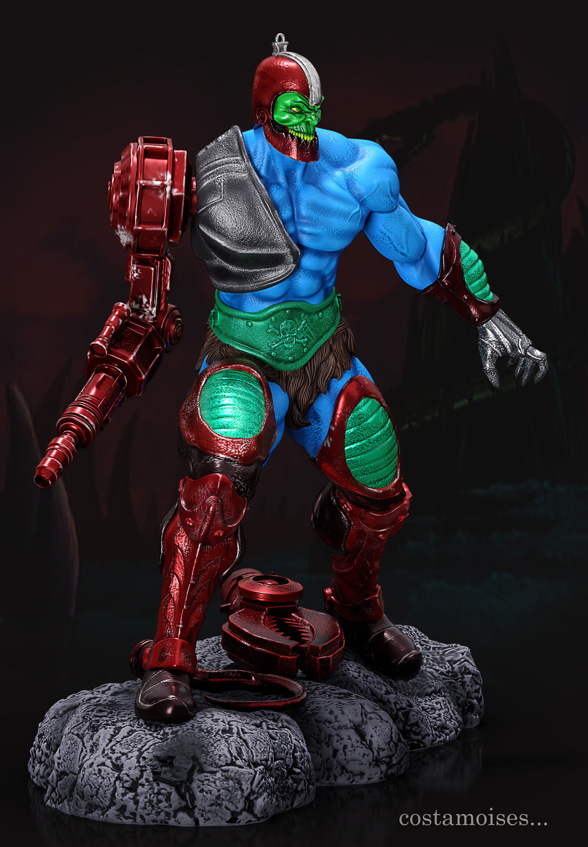 Mandibula Trap Jaw Mestres do Universo 3D print model_1