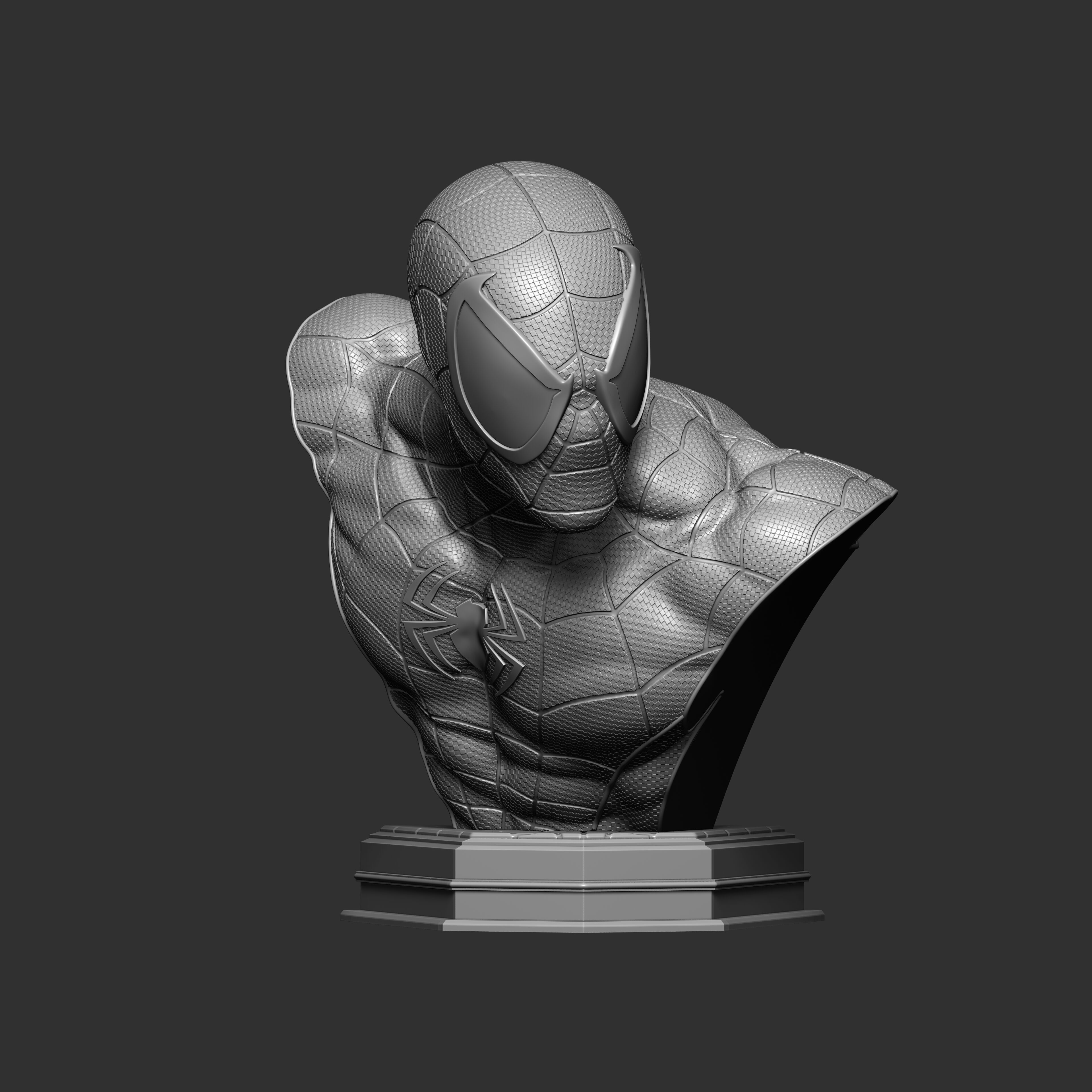 Spider-Man - Original suit - Premium Bust Line 3D print model_7