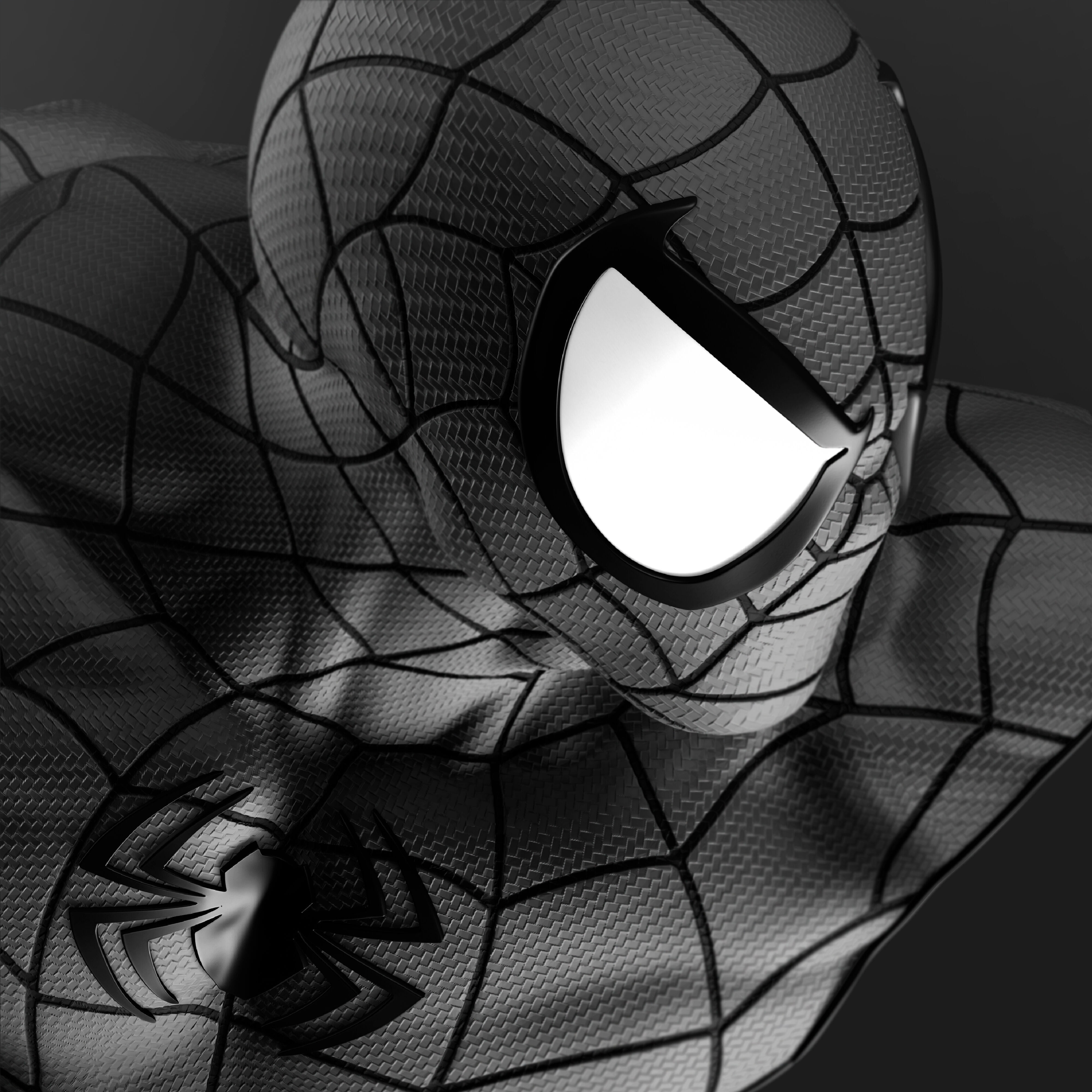 Spider-Man - Original suit - Premium Bust Line 3D print model_6