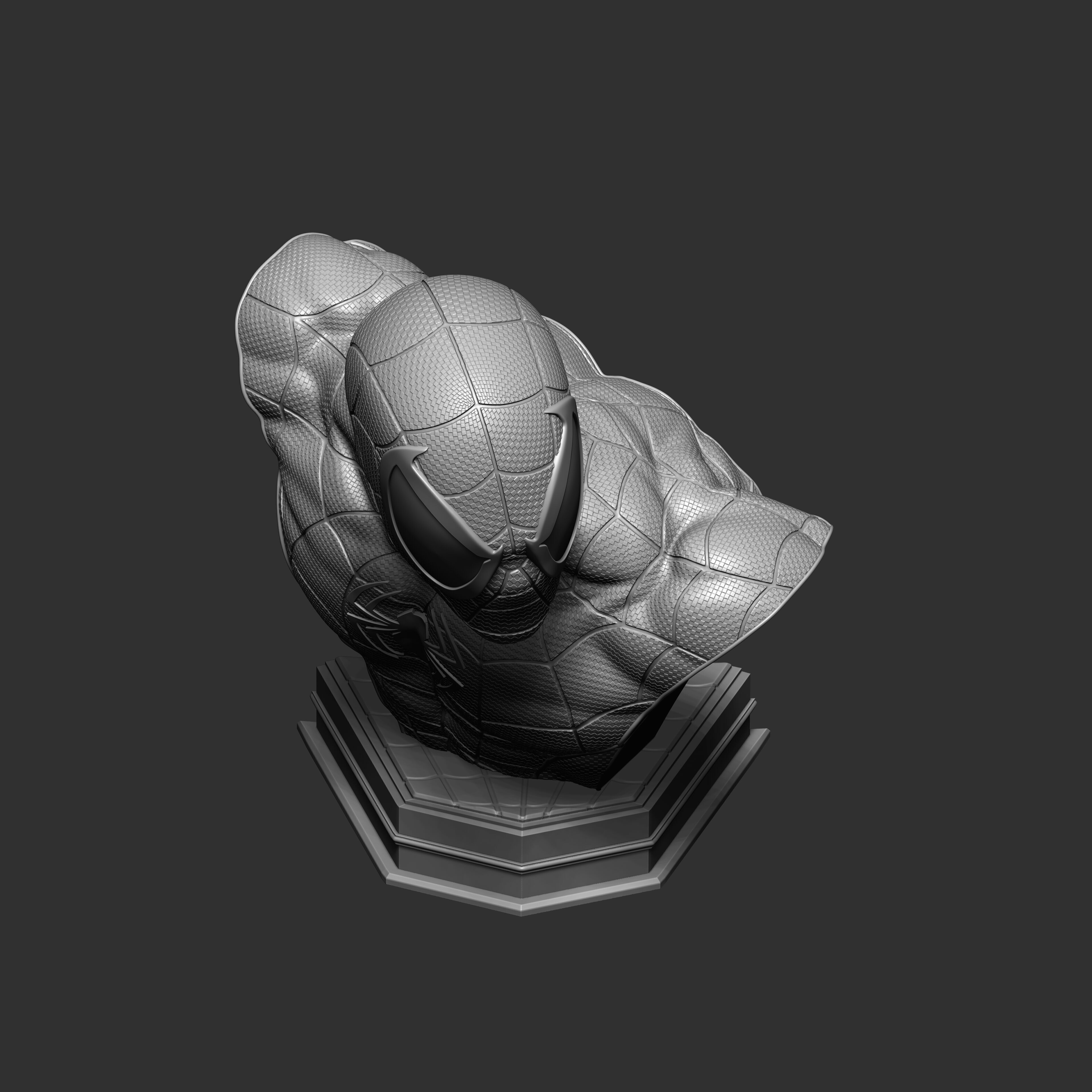 Spider-Man - Original suit - Premium Bust Line 3D print model_13