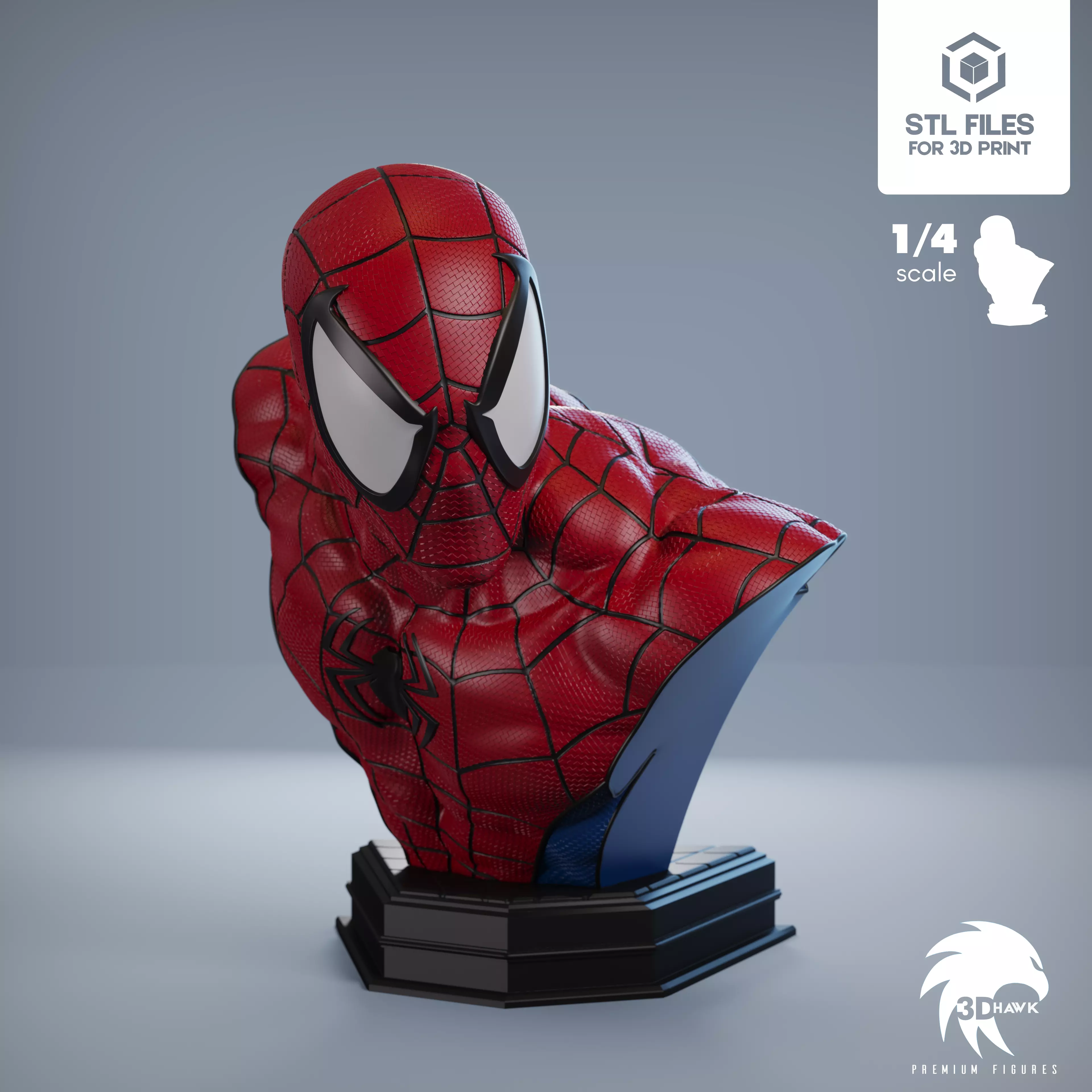 Spider-Man - Original suit - Premium Bust Line 3D print model_0