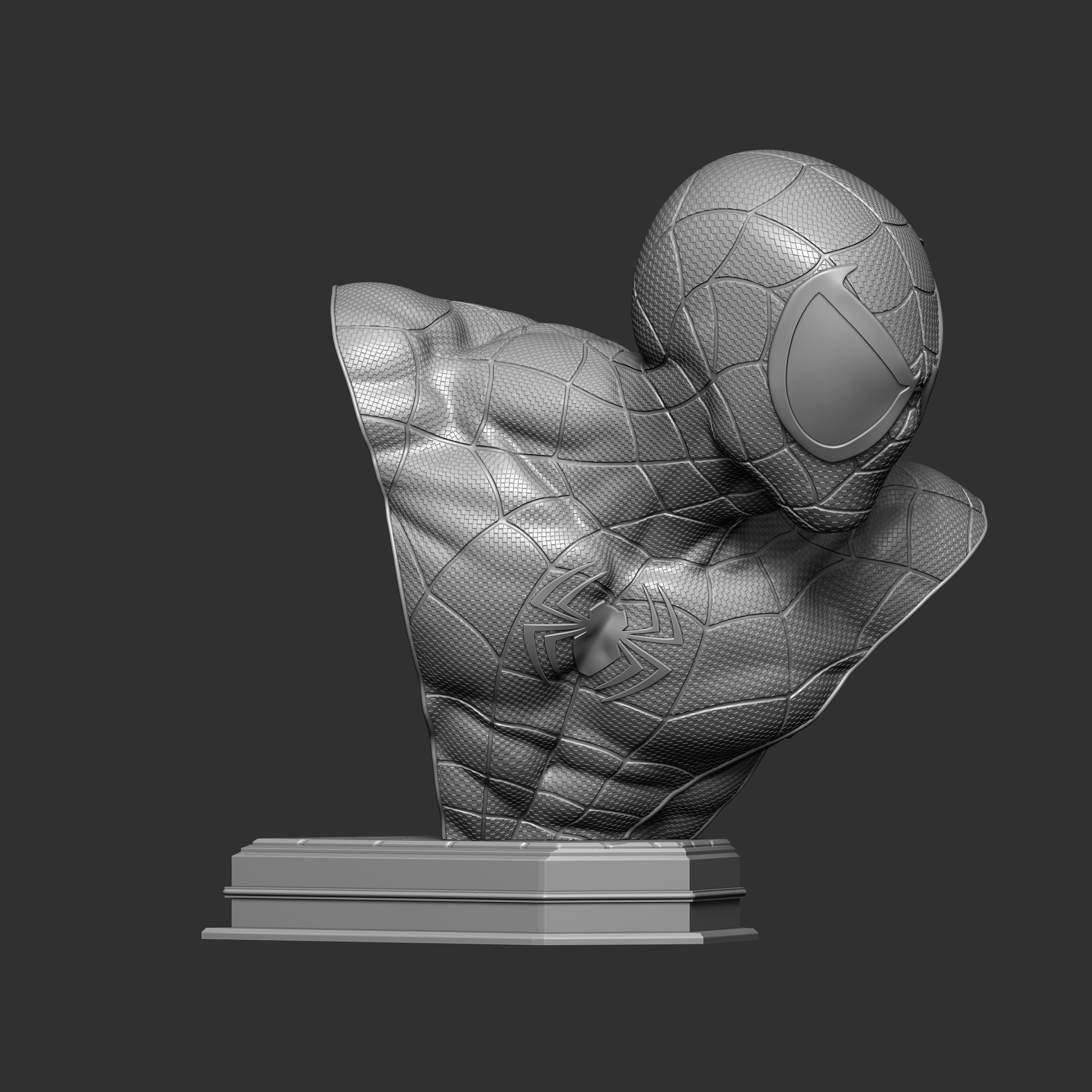 Spider-Man - Original suit - Premium Bust Line 3D print model_8