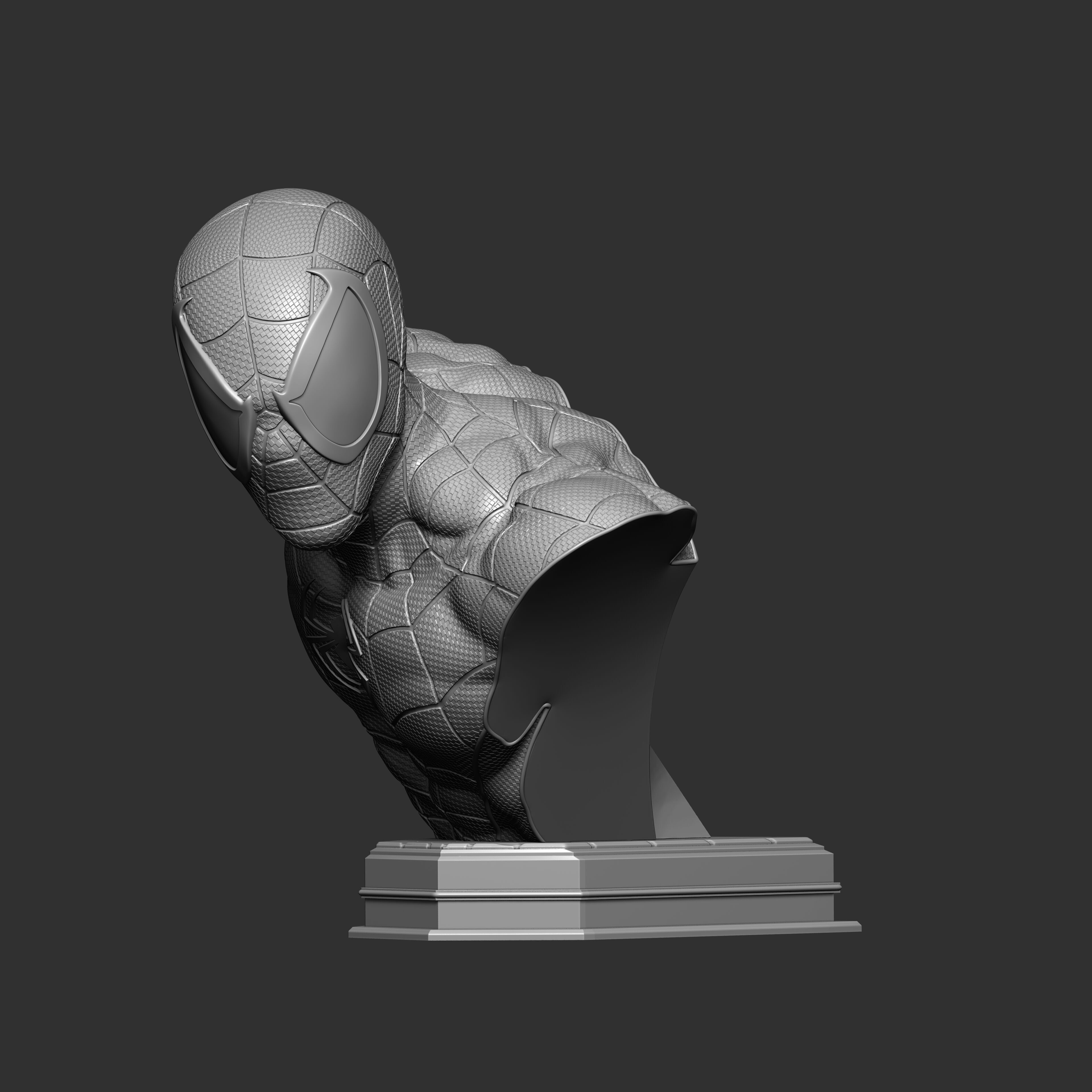 Spider-Man - Original suit - Premium Bust Line 3D print model_12
