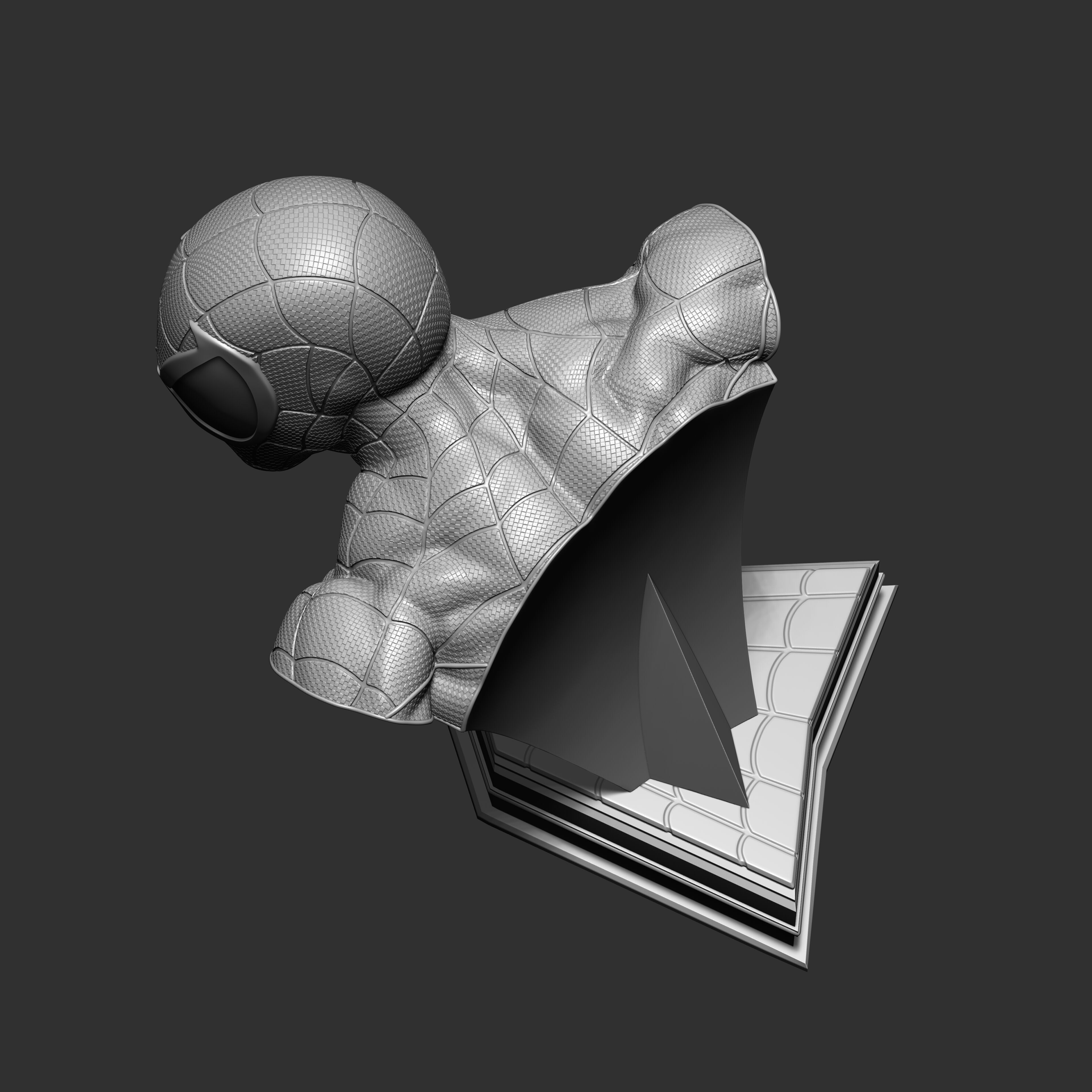 Spider-Man - Original suit - Premium Bust Line 3D print model_14