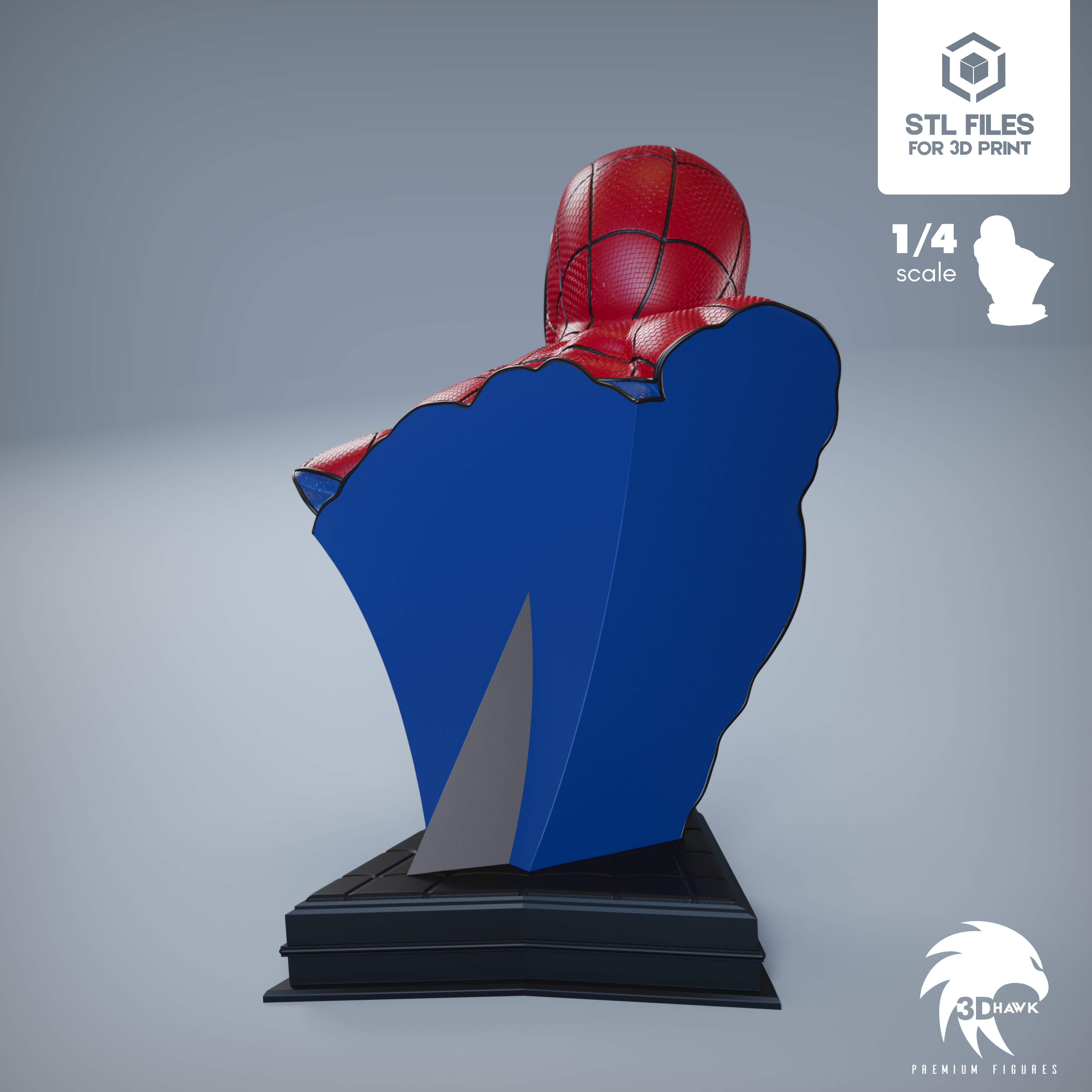 Spider-Man - Original suit - Premium Bust Line 3D print model_3