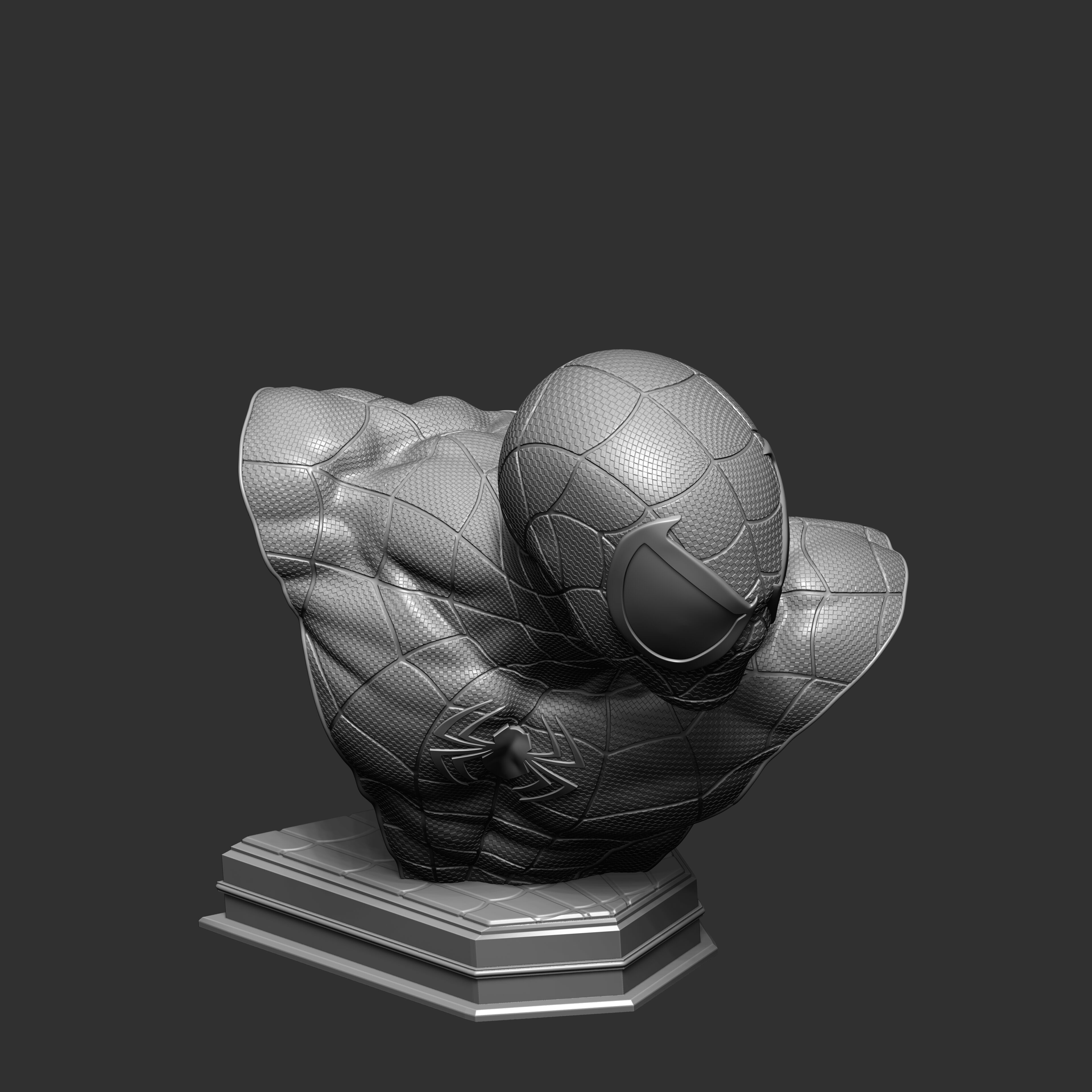 Spider-Man - Original suit - Premium Bust Line 3D print model_15