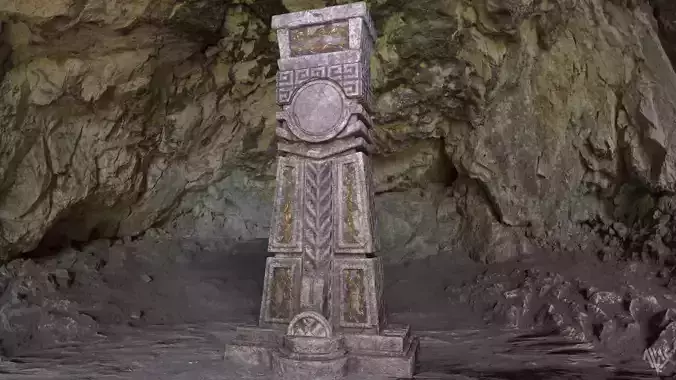Ancient Mayan Pillar