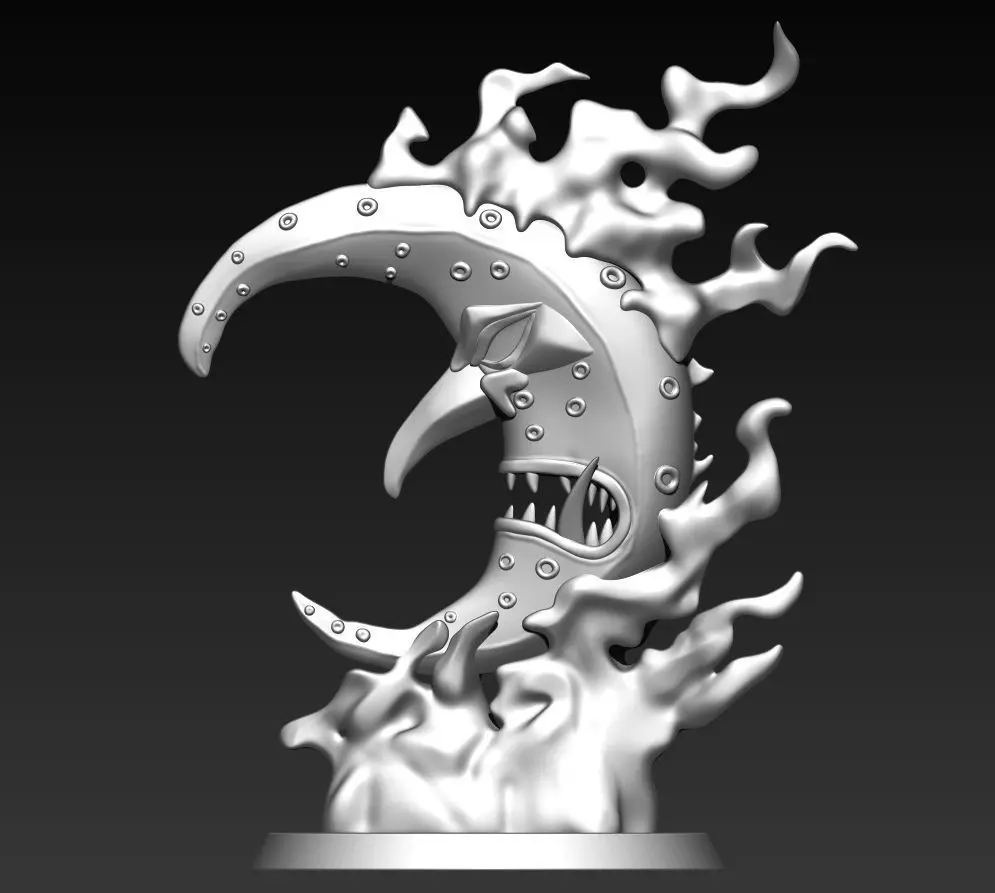 Malevolent Moon 3D print model_0
