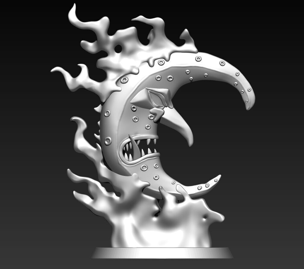 Malevolent Moon 3D print model_4