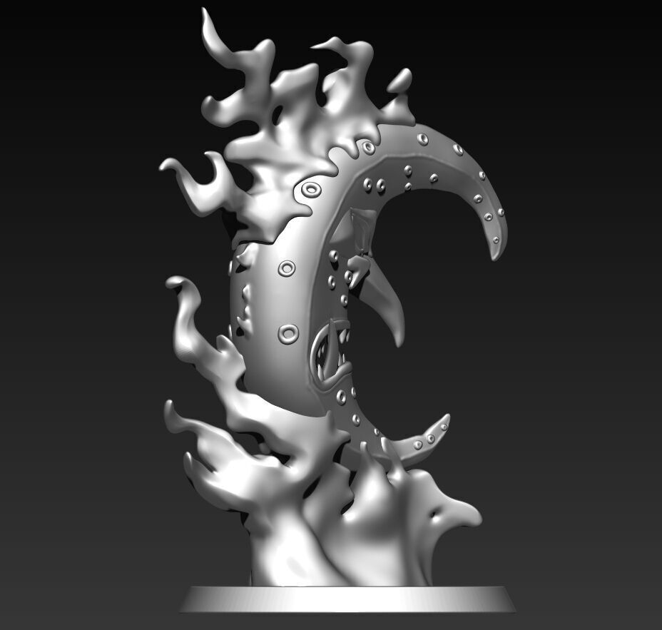 Malevolent Moon 3D print model_3