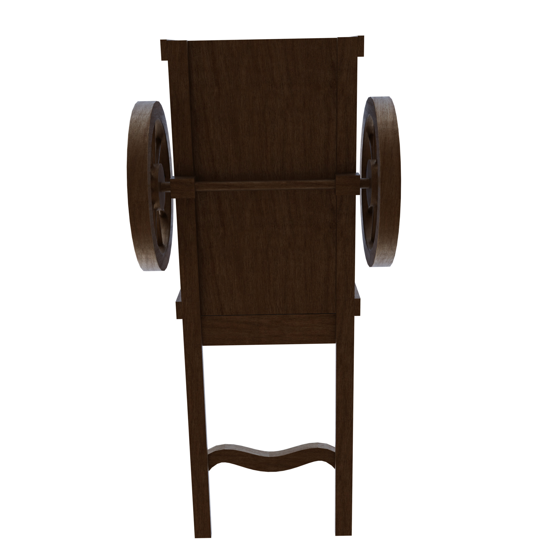 Garden Cart Low-poly 3D model_4