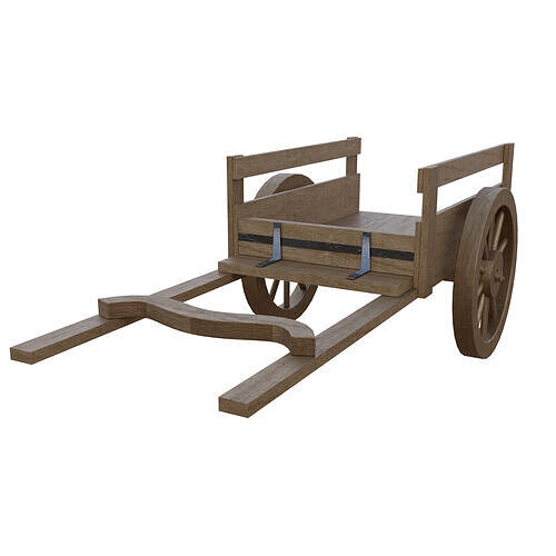 Garden Cart Low-poly 3D model