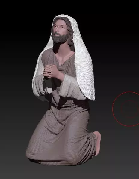 Jesus pose 1 3D print model_0