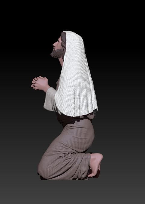 Jesus pose 1 3D print model_1