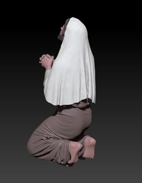 Jesus pose 1 3D print model_3
