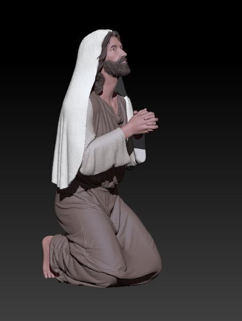 Jesus pose 1 3D print model_2