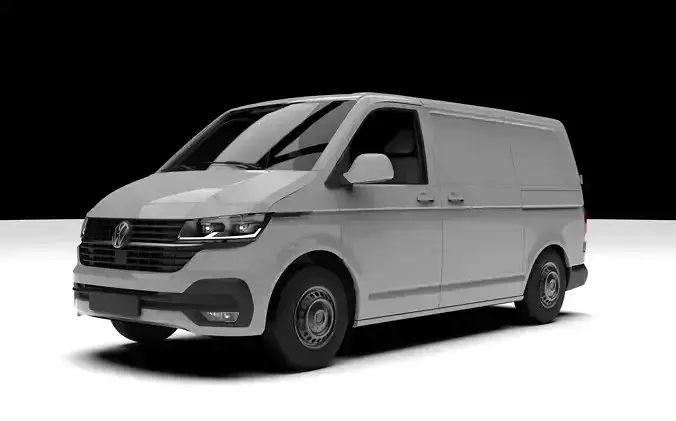 Volkswagen Transporter T6 Realistic with Customizable Components